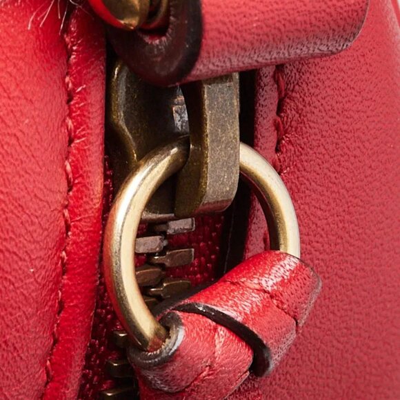 Gucci Red Quilted Leather Marmont Metalasse Small Camera Bag - Picture 6 of 12
